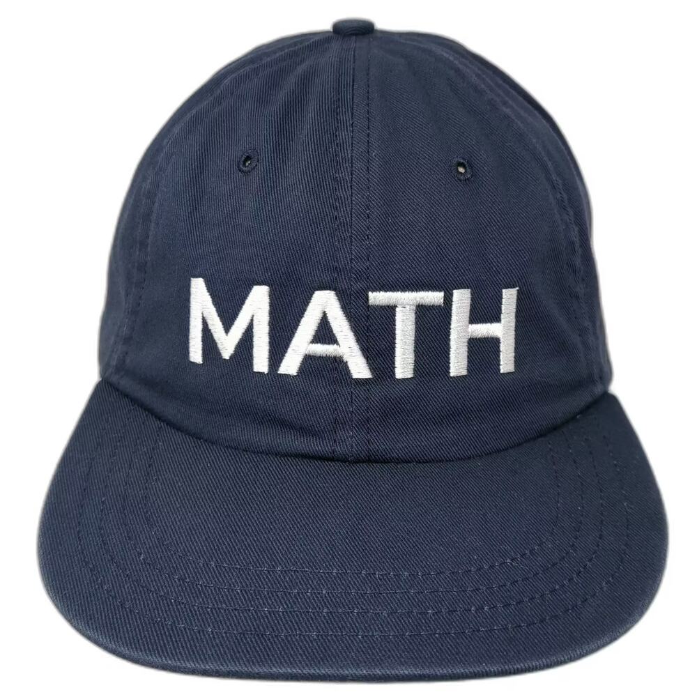 Unionwear Baseball Cap Blue MATH Yang 2020 Hat OS Slideback Embroidered Made USA